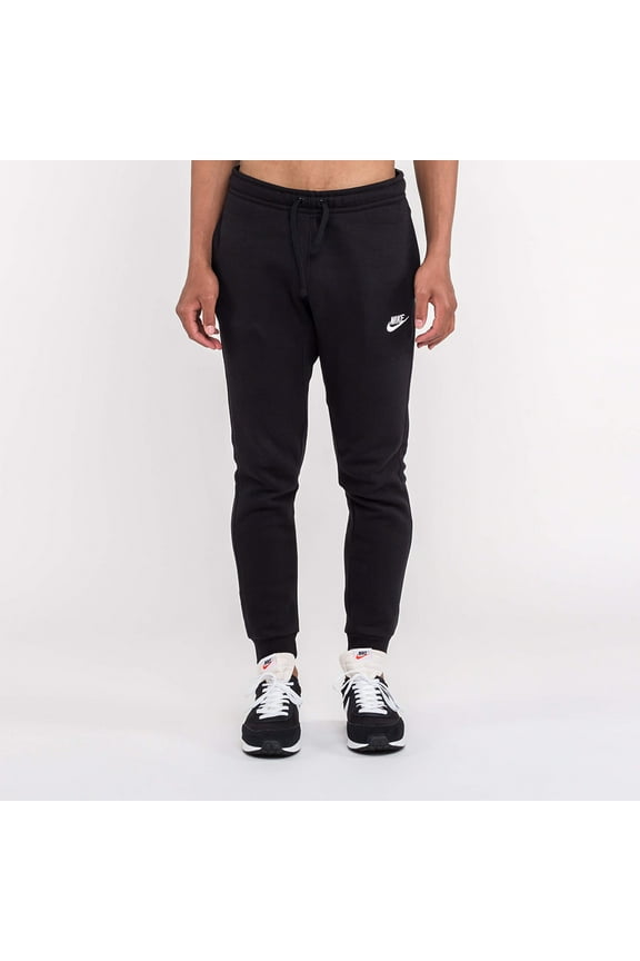Men's Regular Fit French Terry Draw String Jogger Pants Black M
