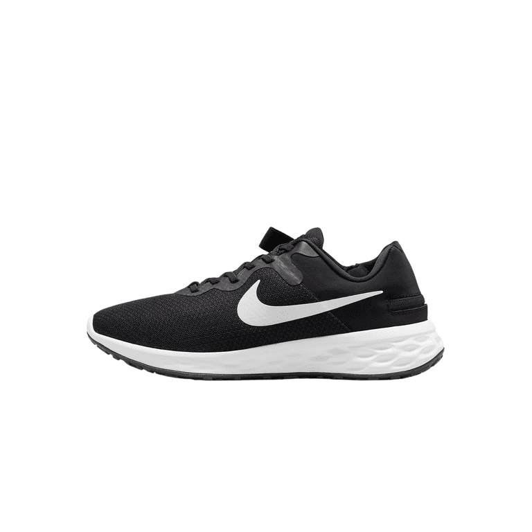 Nike Men's Revolution 6 FlyEase Next Nature Easy-On-And-Off Road Running  Shoes (9.5, Black/Iron Grey/White)