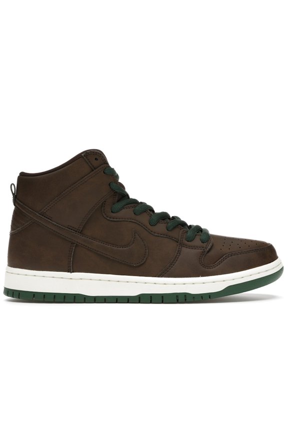 Men's SB Dunk High Baroque Brown Vegan Leather Skateboarding Shoes, from StockX