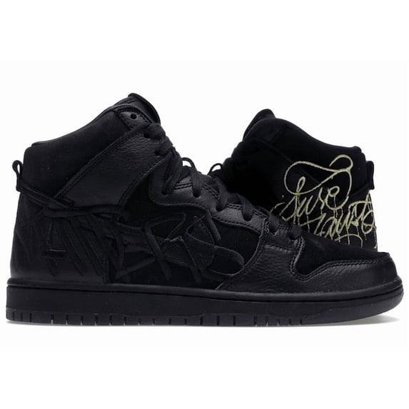 Nike Men's SB Dunk High FAUST Black Gold Skateboarding Shoes, from StockX