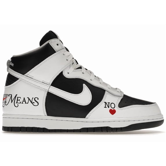 Nike Men's SB Dunk High Supreme By Any Means Black Skateboarding Shoes, from StockX