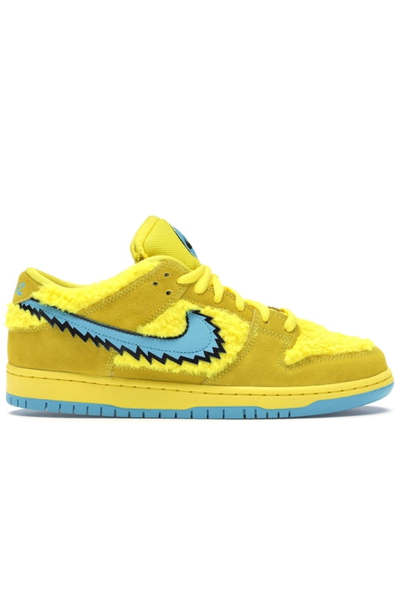 Men's SB Dunk Low Grateful Dead Bears Opti Yellow Skateboarding Shoes, from StockX