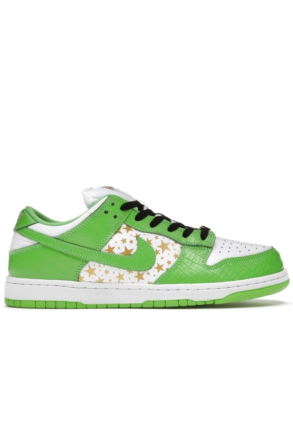 Men's SB Dunk Low Supreme Stars Mean Green (2021) Skateboarding Shoes, from StockX