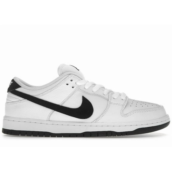 Nike Men's SB Dunk Low White Black Skateboarding Shoes, from StockX