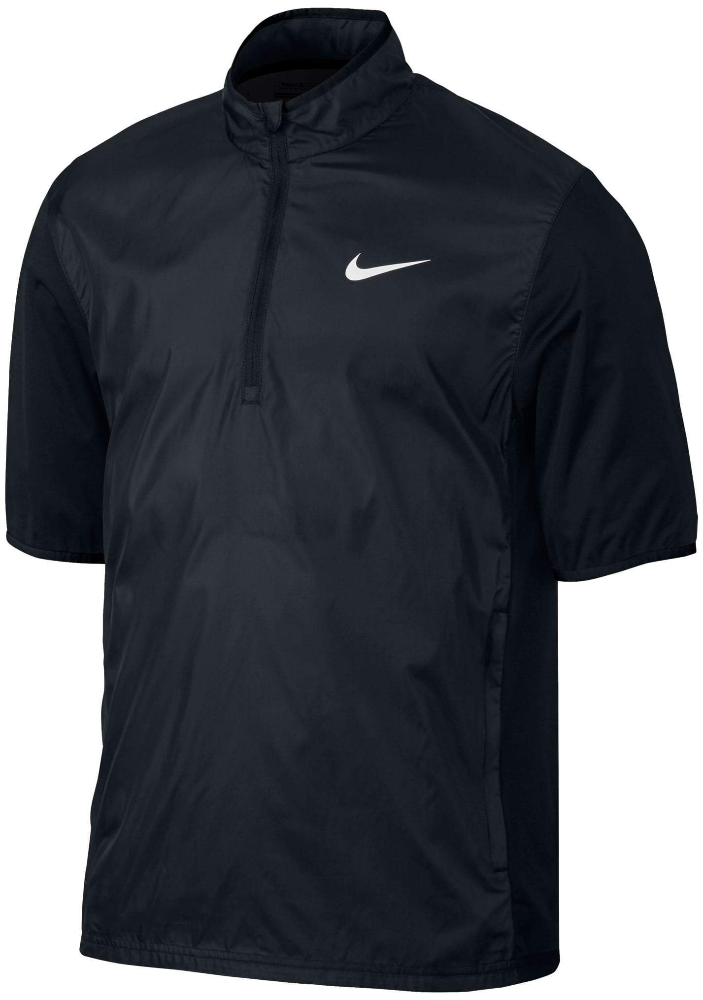 Nike Men's Shield Half-Zip Short Sleeve Golf Jacket - Black - Size