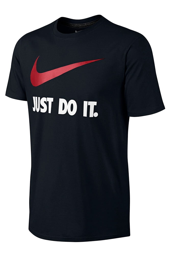 fjols gå ind Smigre Nike Men's Short Sleeve Just Do It Swoosh Graphic Active T-Shirt Black XL -  Walmart.com