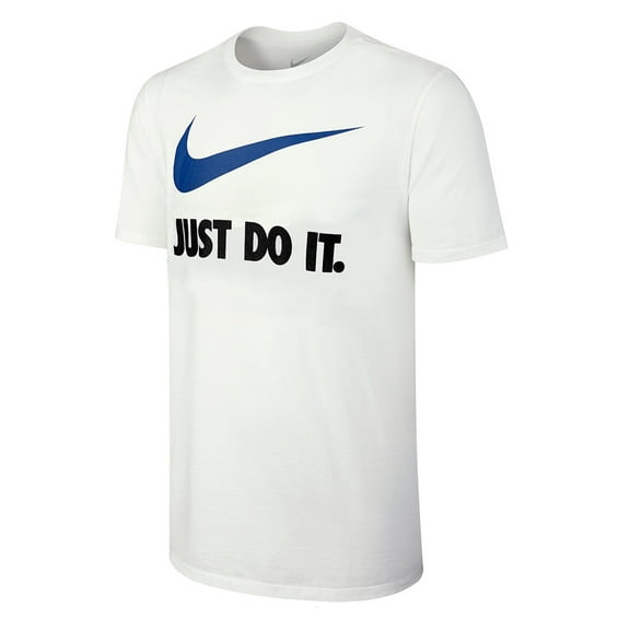Nike Men's Short Sleeve Just Do It Swoosh Graphic Active T-Shirt White S