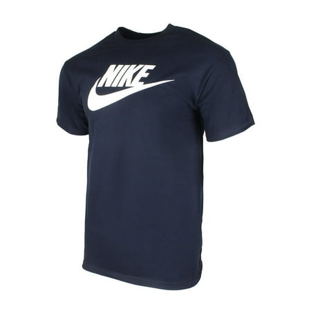 Nike Men's Short Sleeve Logo Swoosh Printed Active T-Shirt Navy L