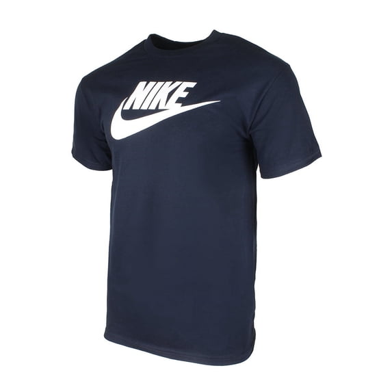Nike Men's Short Sleeve Logo Swoosh Printed Active T-Shirt Navy L