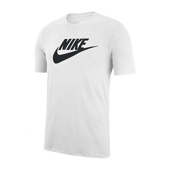 Nike Men's Short Sleeve Logo Swoosh Printed Active T-Shirt White L