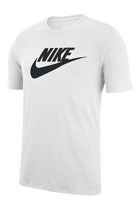 Men's Short Sleeve Logo Swoosh Printed Active T-Shirt White L