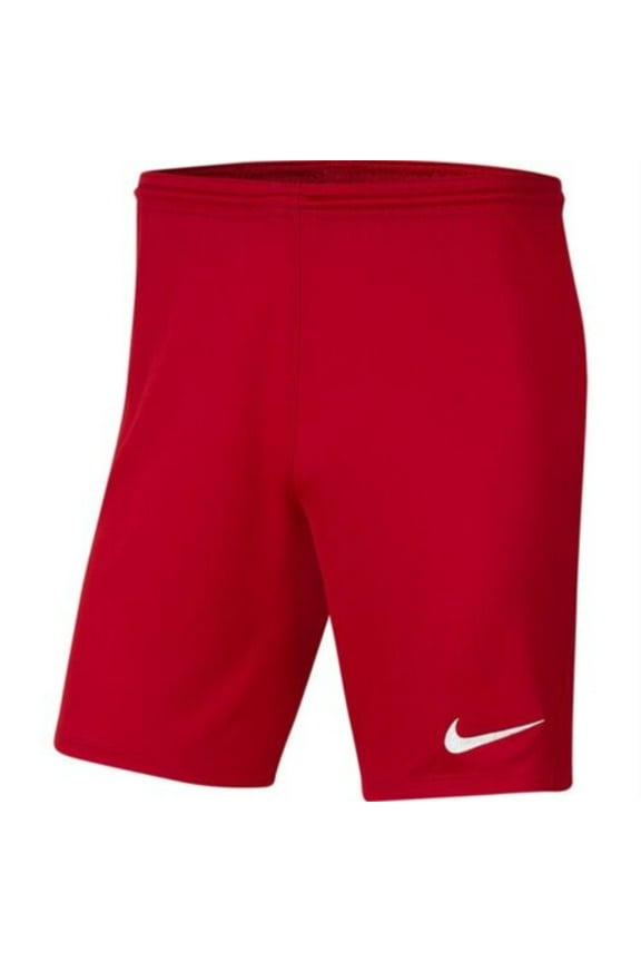 Men's Shorts Dry Park III Training Gym Running Athletic Sportswear Bottoms, Red, XL
