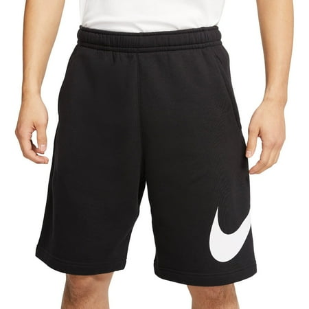 Nike Men's Shorts NSW Club Athletic Fitness Workout Training Graphic Bottoms, Black, L