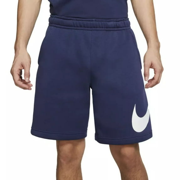 Nike Men's Shorts NSW Club Athletic Fitness Workout Training Graphic Bottoms, Navy, XL