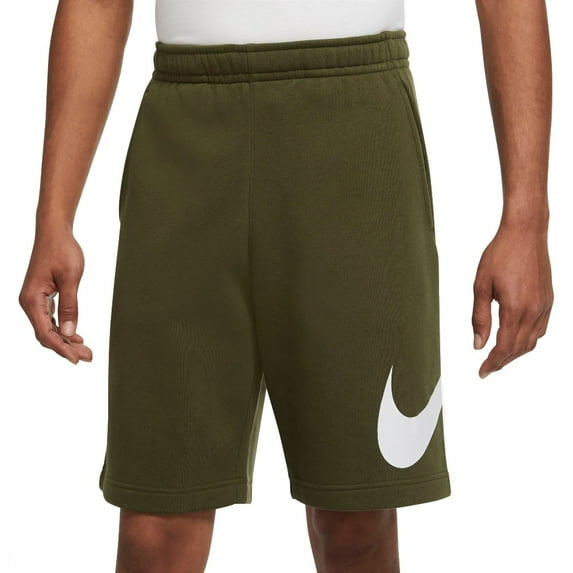 Nike Men's Shorts NSW Club Athletic Fitness Workout Training Graphic Bottoms, Olive, S