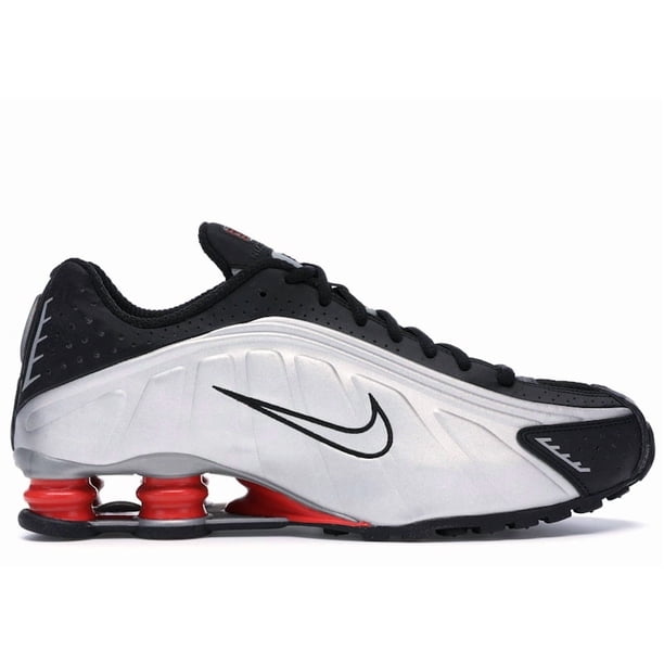 Nike Men's Shox R4 Black Metallic Silver (2018/2024) Shoes, from