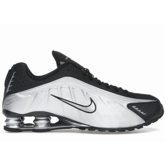 Nike Men's Shox R4 Metallic Silver Black Shoes, from StockX
