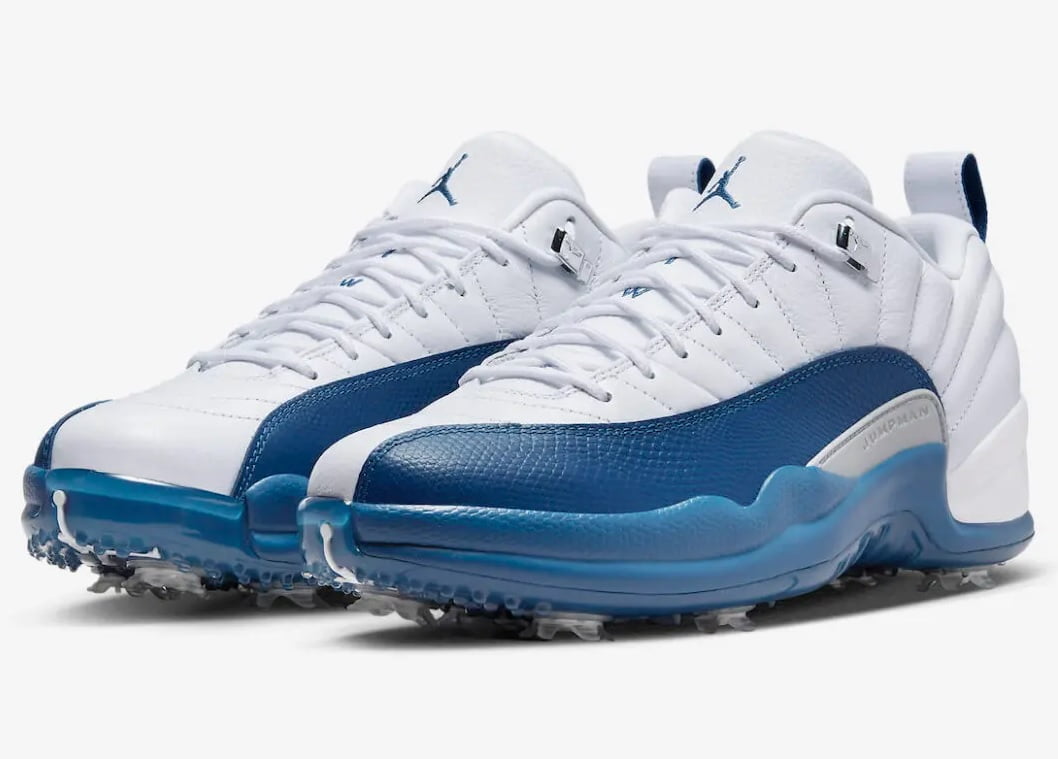 Nike Men's Size 10.5 Air Jordan 12 XII Low White French Blue
