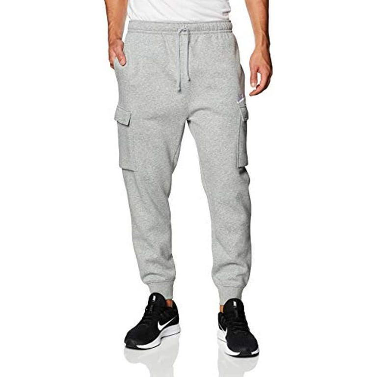 Nike Men's Sportswear Club Fleece Cargo Jogger Pants (XL, Dark Grey) 