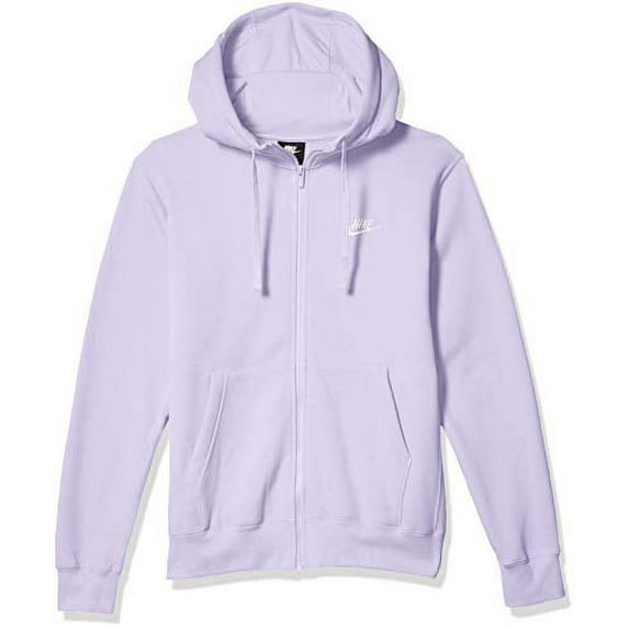 Nike Men's Sportswear Club Fleece Full Zip Hoodie, Lavender Mist/Lavender Mist/White, 2X-Large-T