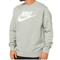 thumbnail image 1 of Nike Men's Sportswear Club Fleece Graphic Crewneck Sweatshirt (Dk Grey Heather, XXL), 1 of 1