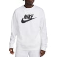 thumbnail image 1 of Nike Men's Sportswear Club Fleece Graphic Crewneck Sweatshirt (White, L), 1 of 2