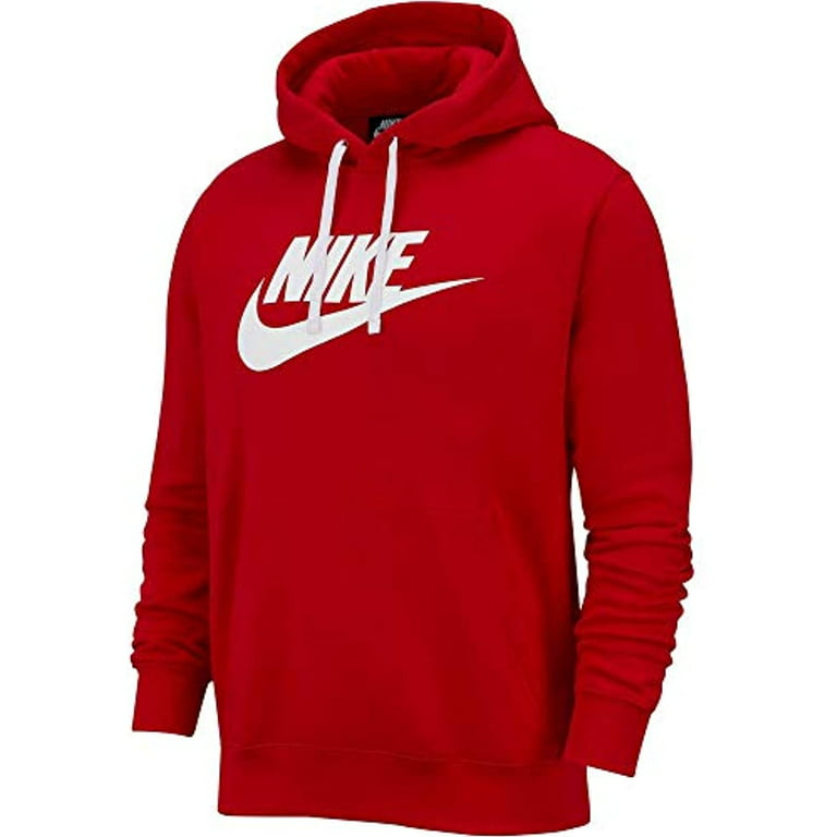 Nike Men's Sportswear Club Fleece Hoodie (XXL, University Red)