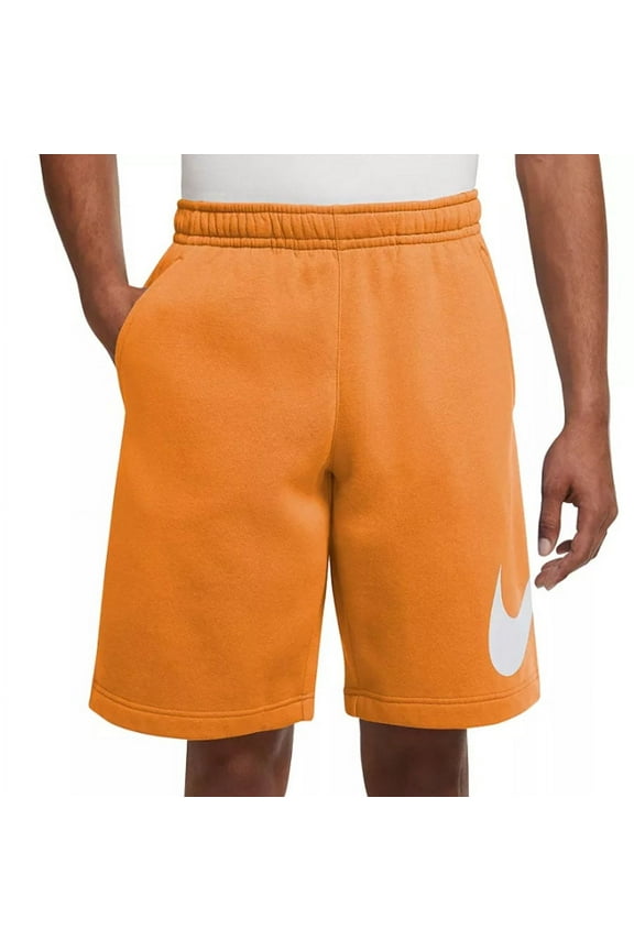 Men's Sportswear Club Graphic Shorts - Kumquat Orange/White -(Medium)