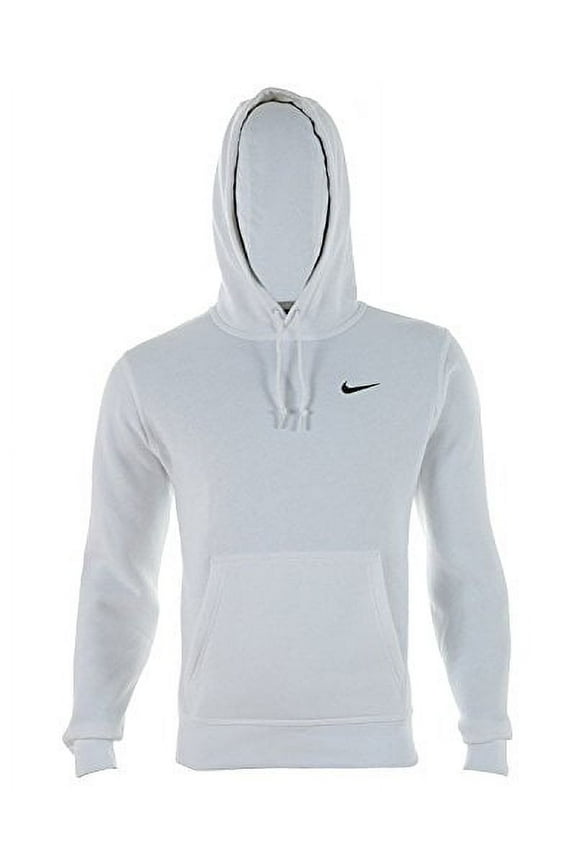 Mens Club Pull Over Hoodie White/Black 611457-100 Size Large