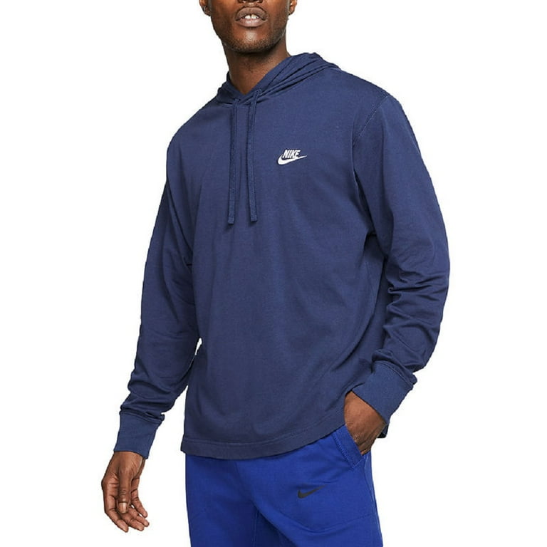 Nike men's sportswear club fleece hoodie psychic blue sale