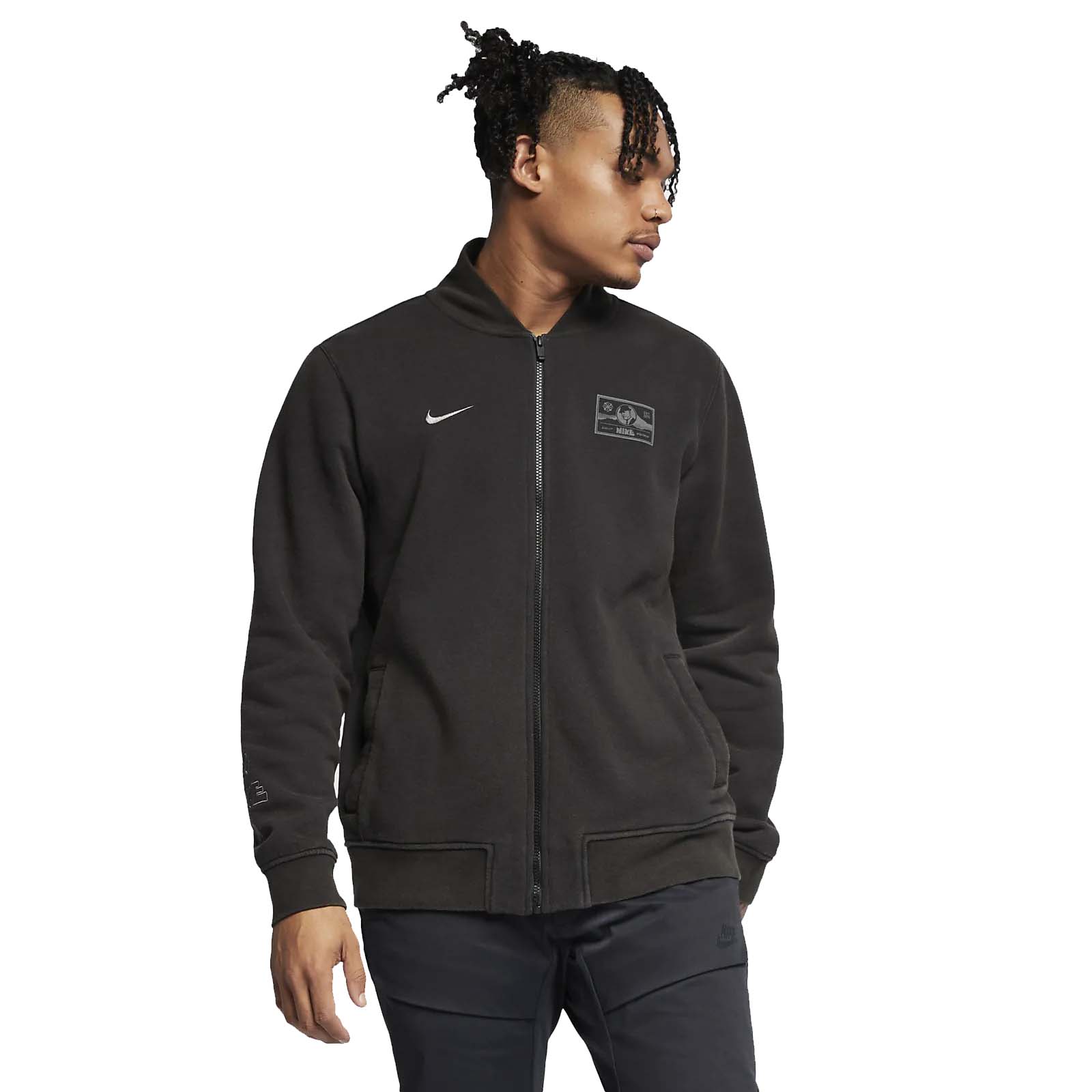 Nike Sportswear Club Men's Varsity Fleece Jacket Black photo 1