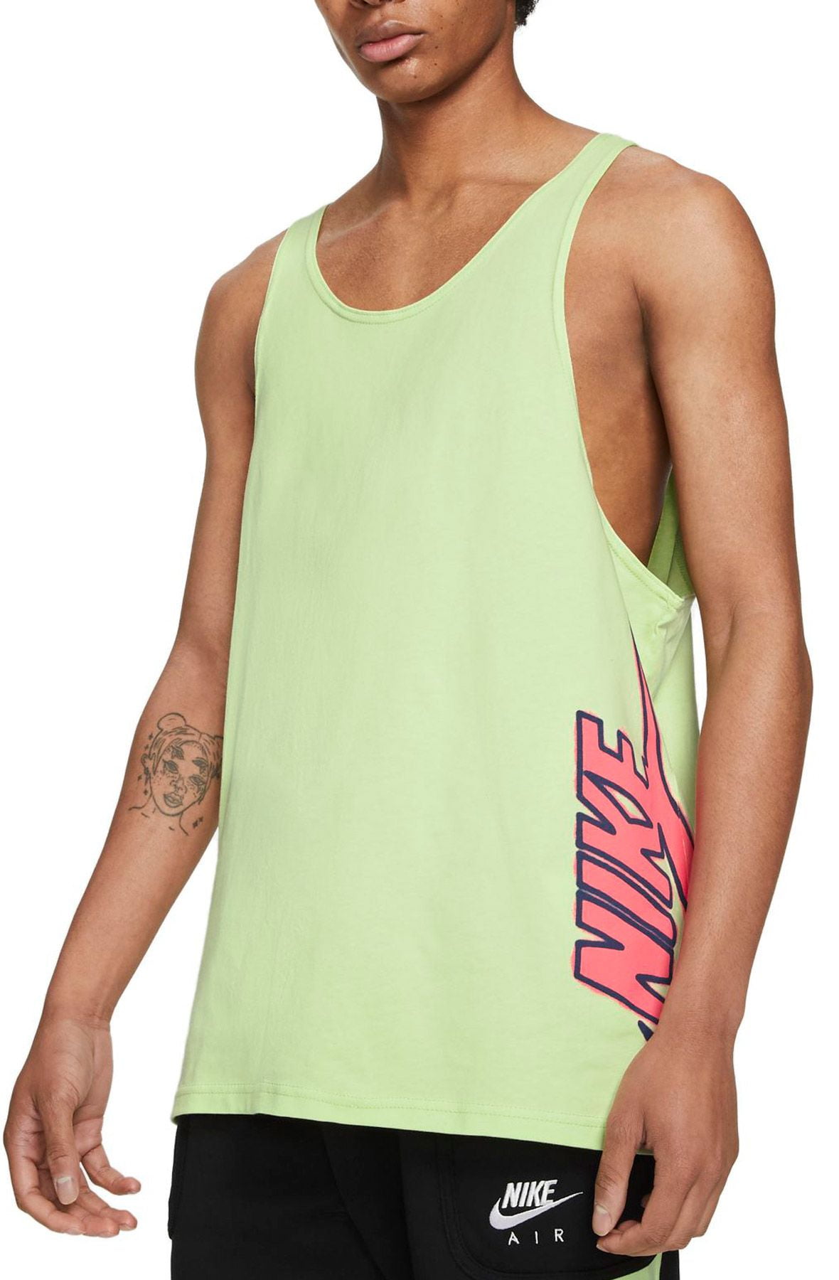 Nike Yoga Dri-FIT Festival graphic logo tank top in lime