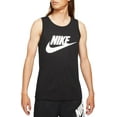 thumbnail image 1 of Nike Men's Sportswear Icon Futura Tank Top (Black/White, L), 1 of 3