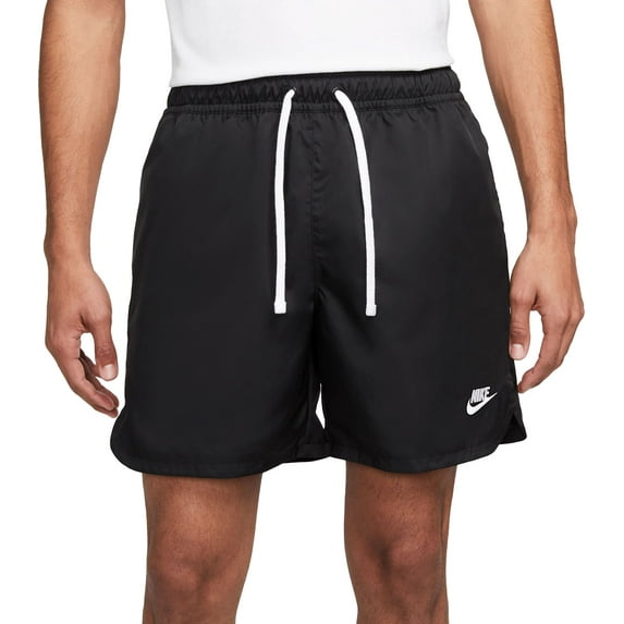 Nike Men's Sportswear Sport Essentials Woven Lined Flow Shorts (Black/White, XXL)