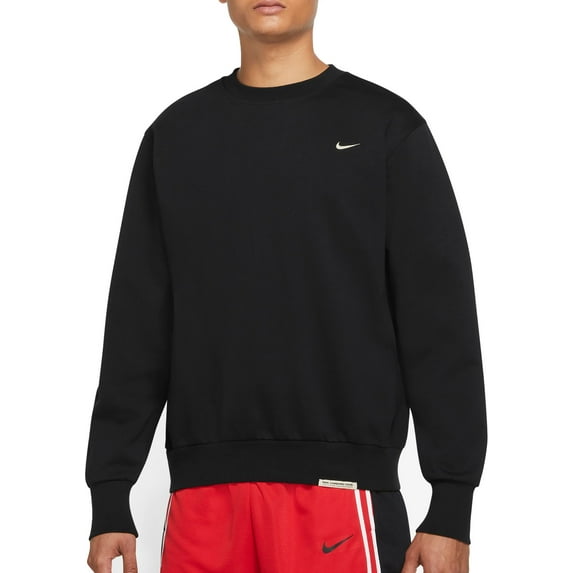 Nike Men's Standard Issue Crew Neck Long Sleeve Shirt (Black, XXL)