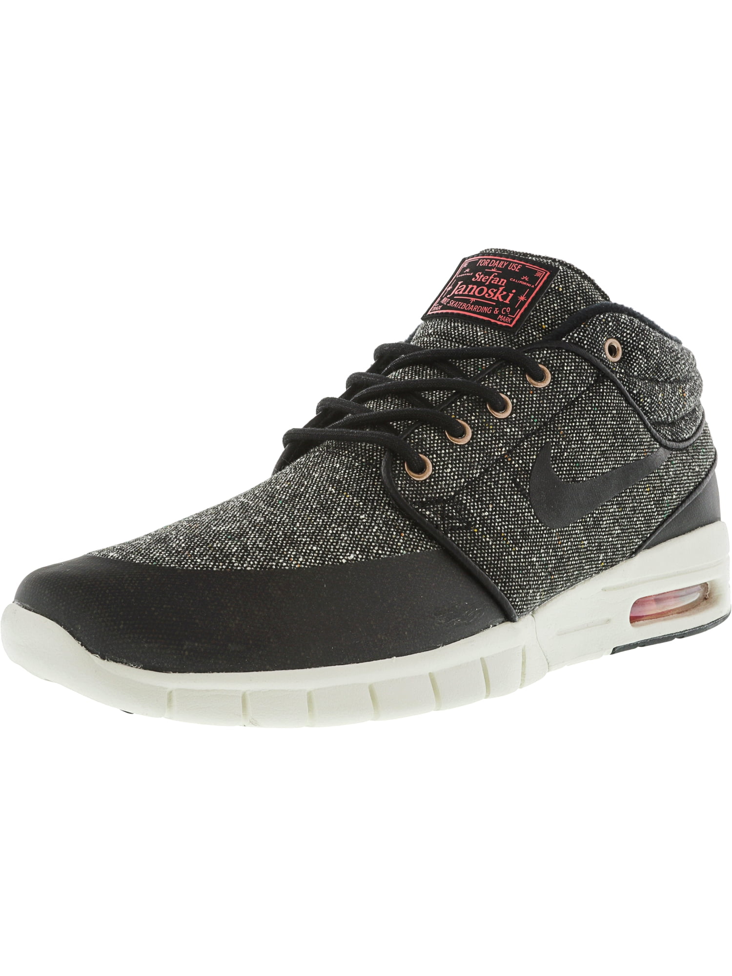 Nike Men's Stefan Janoski Max Mid Black / Laser Crimson Sail MidTop