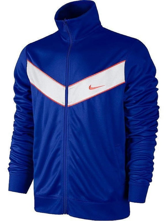 Men's Striker Full Zip Mock Track Jacket-Deep Royal Blue