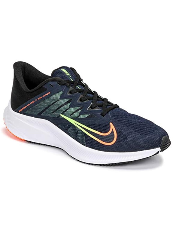 Men's Stroke Running Shoe, Obsidian Atomic Orange Black Lime Glow, 8