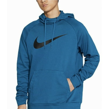 Nike Men's Sweater Pullover Training Dri-Fit Hoodie   Blue 2XL