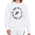 thumbnail image 1 of Nike Men's Sweatshirt Just Do It Pullover Athletic Long Sleeve Athletic Sweater, White, XL, 1 of 3