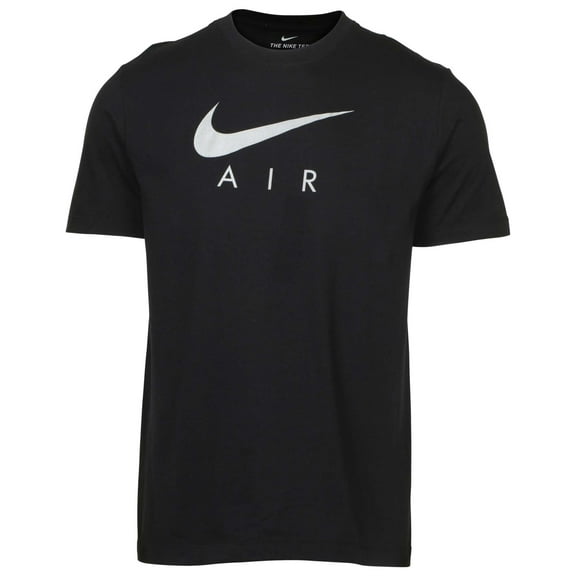 Nike Men's Swoosh Air Metallic Graphic Tee (Medium, Black)
