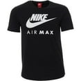 thumbnail image 1 of Nike Men's T-Shirt Air Max Slim Fit Athletic Short Sleeve Crewneck Work Out Tee, Black, M, 1 of 4