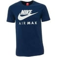 thumbnail image 1 of Nike Men's T-Shirt Air Max Slim Fit Athletic Short Sleeve Crewneck Work Out Tee, Navy, S, 1 of 4