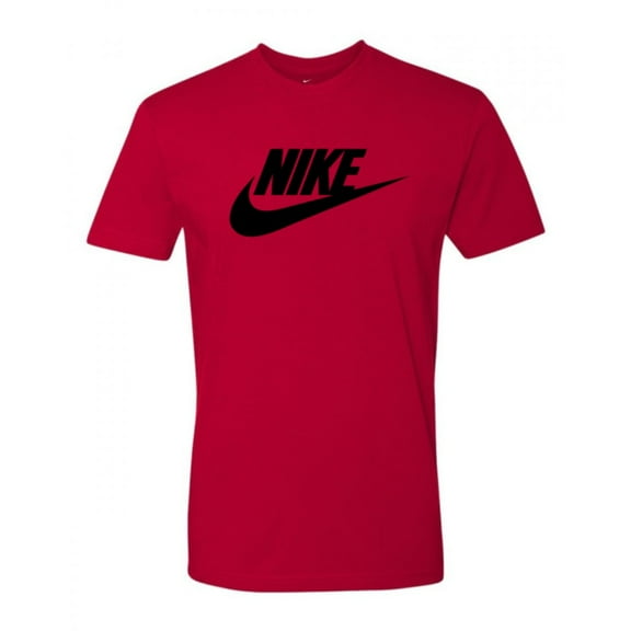 Nike Men's T-Shirt Logo Swoosh Printed Athletic Active Short Sleeve Shirt, Black, M