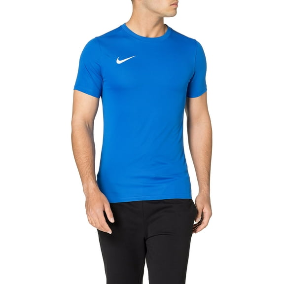 Nike Men's T-Shirt Park VII Dri-Fit Crew Neck Sports Gym Football Shirt Top Tee, Royal Blue, S