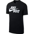 thumbnail image 1 of Nike Men's T-Shirt Sportswear "Just Do It" Short Sleeve Crew Neck Athletic Shirt, Black / White, L, 1 of 2