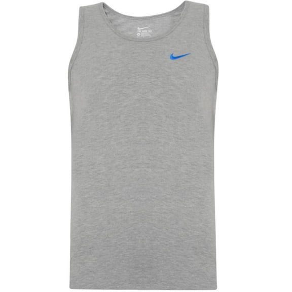 Nike Men's Tank Top Athletic Cut Fitness Work Out Sleeveless Shirt, Grey, M