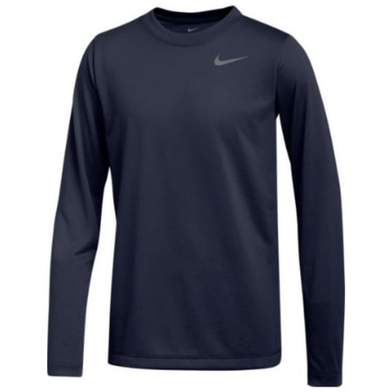 Nike Men's Team Legend Long Sleeve Tee Shirt US, Alpha, Large, Regular, Regular, Navy
