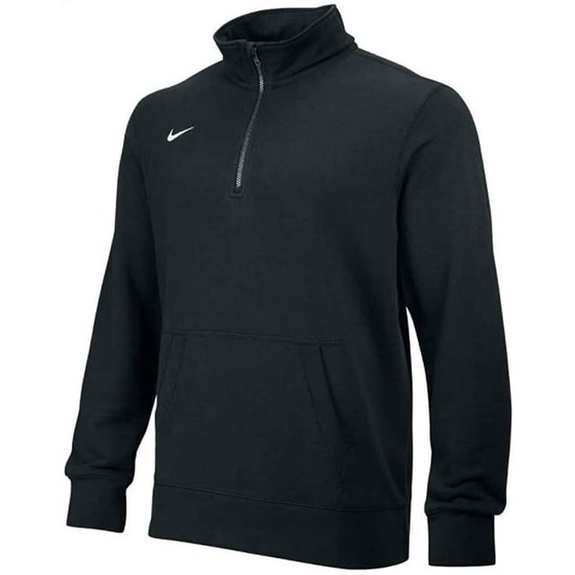 Nike Men's Team Premier 1/2 Zip Fleece Large, Black/White
