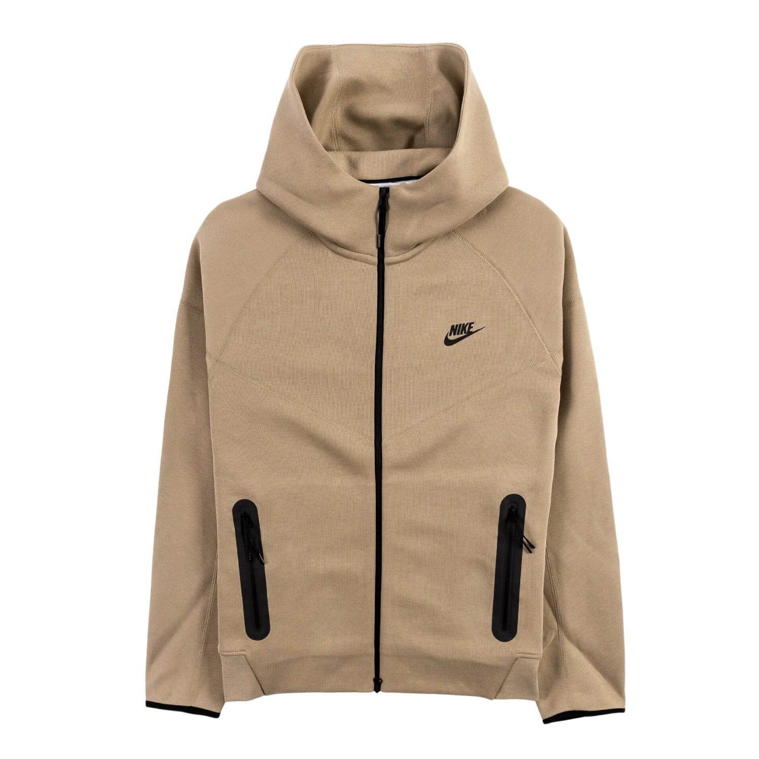Nike Men's Tech Fleece Full Zip Hoodie Sweatshirt Small Khaki Tan